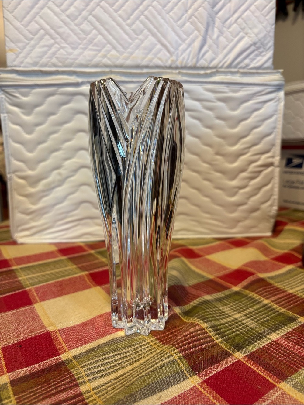 Lenox Clear Twisted Crystal Vase